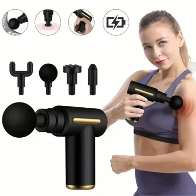 Massager Machine Body Vibrator | Rechargeable Massage Gun for Pain Relief, Muscle Relaxation & Blood Circulation | Portable Electric Body Massager