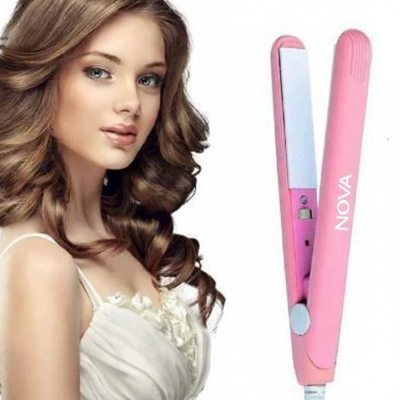 Mini Professional Hair Straighteners Temperature Control Flat Iron - by NOVA
