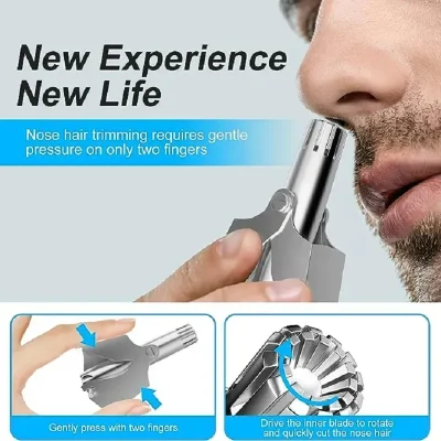 Mini Portable Stainless Steel Manual Nose Hair Trimmer
