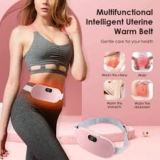 Period Pain Cramp Relief Belt – Portable Heating & Massage Pad