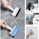 Cleaning Accessories For Home Glass Cleaning Tools 2 in 1 Glass Wiper Cleaning Brush Mirror Grout Tile Cleaner Washing Pot Brush Double-Sided Glass Wipe Bathroom Wiper Window Glass Wiper - 1Pc