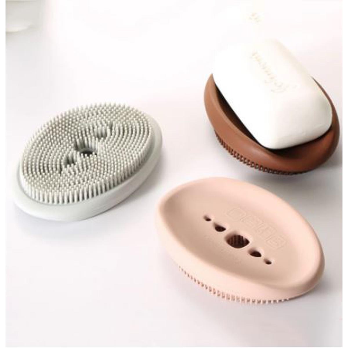 Creative Double-Sided Silicone Soap Holder Box – Flexible Bathroom Multifunctional Kitchen Dish Cleaning Brush Soap Storage Box