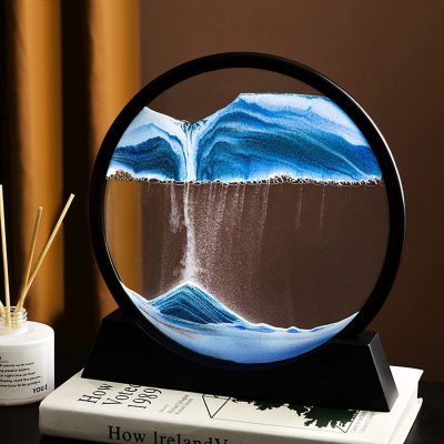 3D Moving Sand Art Lamp, Sand Lamp, Flowing Sand Painting - Sandscape Painting - Sand Clock - Moving Sand Art - Hourglass Sand Timer