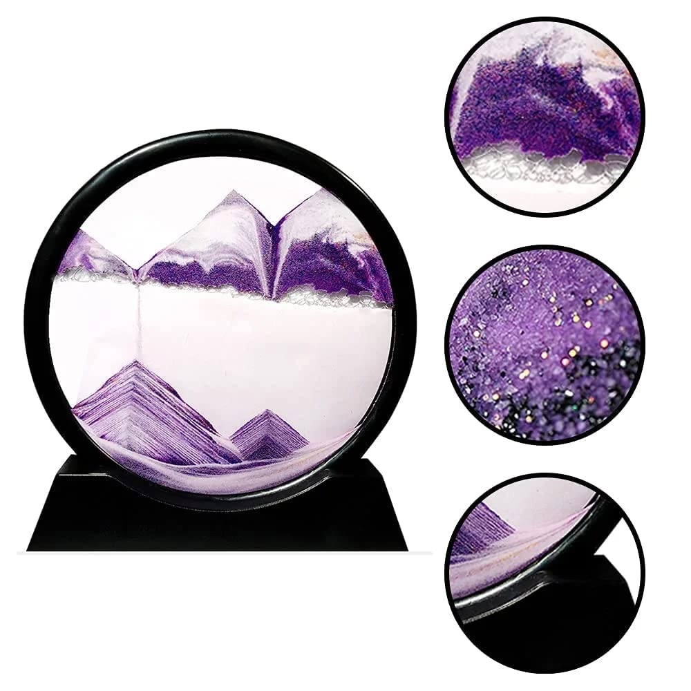 3D Moving Sand Art Lamp, Sand Lamp, Flowing Sand Painting - Sandscape Painting - Sand Clock - Moving Sand Art - Hourglass Sand Timer - Image 3