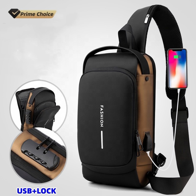 Shoulder Bags For Boys,Girls,Men & Women - Cross Body Bags For Girls - Water Proof Chest Bag - Anti-theft Zipper - ScratchProof Small Waist Bag - Gym Sling Bag With Usb Port - Daily travelling - Passport Bag - Unisex Accessories