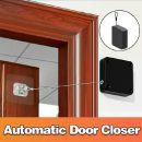 Self Adhesive Automatic Door Closer with Screws - Punch Free, Spring Powered, Strong Spring Pull (800g), 1.2meter Steel Wire - Easy Install for Home, Office, Wooden & Glass Doors