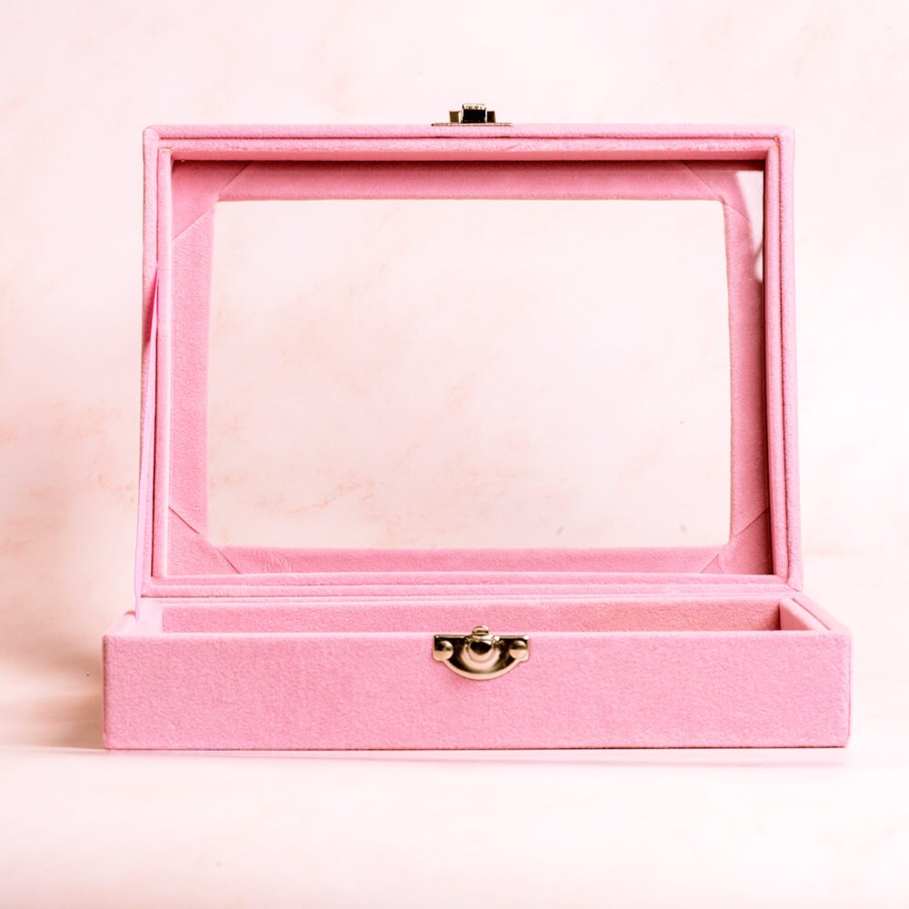 Fashion Portable Velvet Jewelry Ring Jewelry Display Organizer Box Tray Holder Earring Jewelry Storage Case Showcase - Image 7