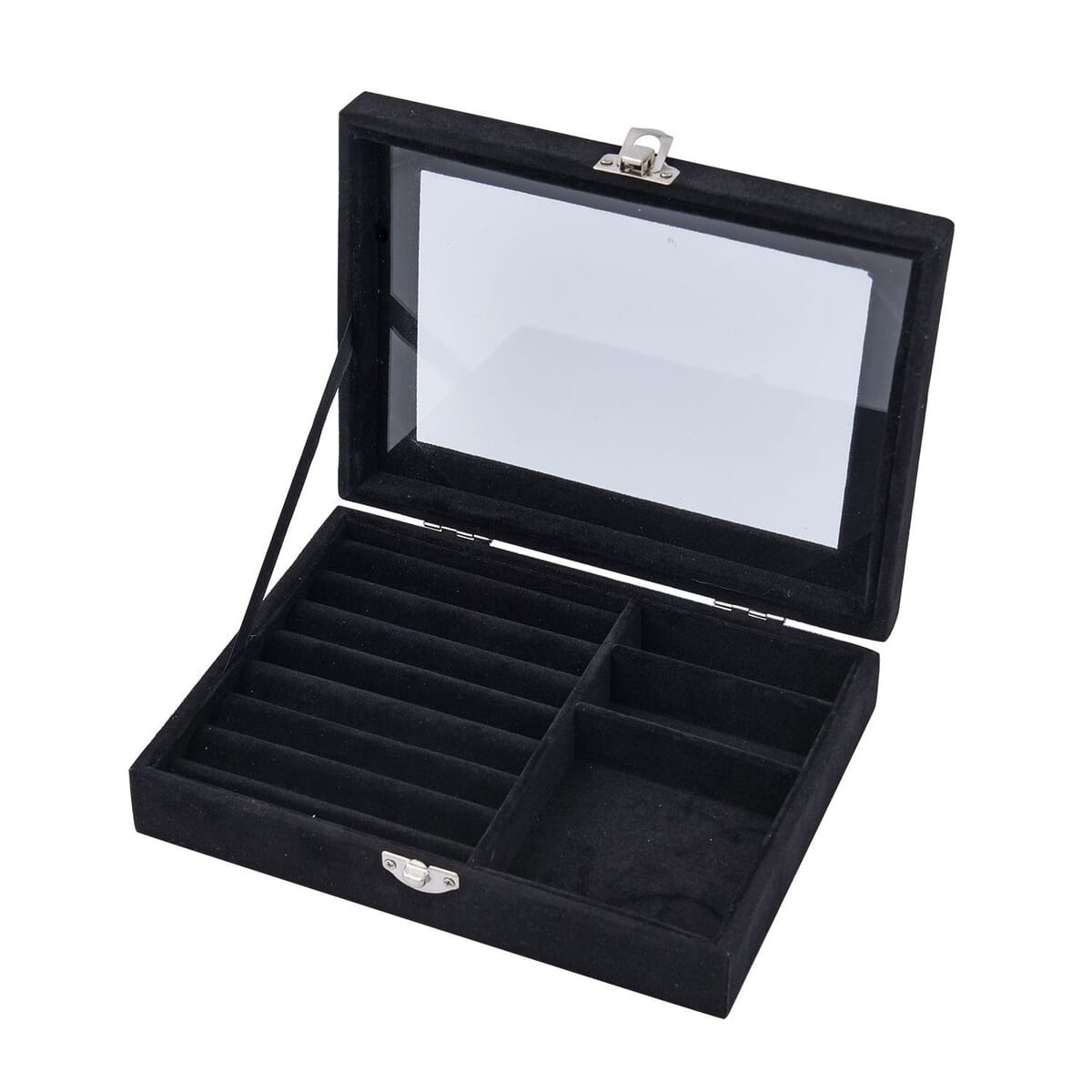Fashion Portable Velvet Jewelry Ring Jewelry Display Organizer Box Tray Holder Earring Jewelry Storage Case Showcase - Image 8