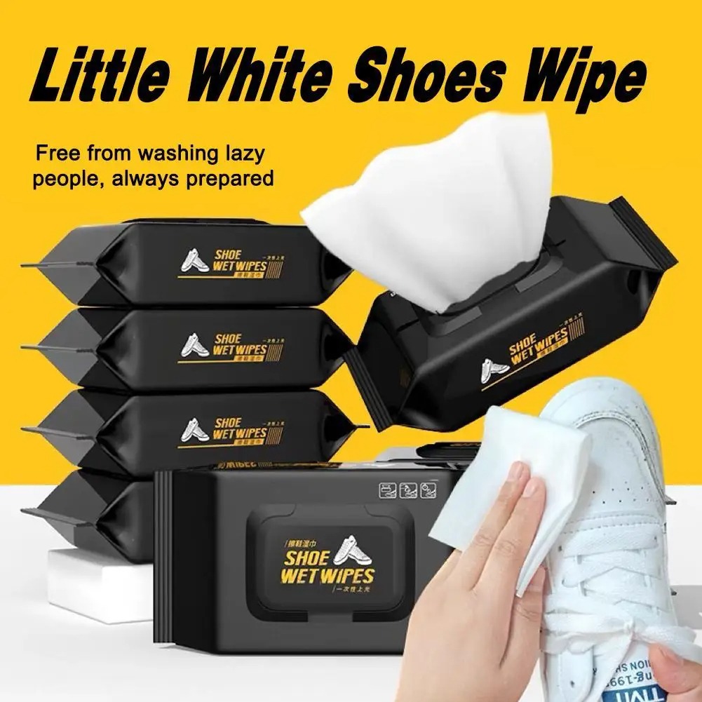 80PCS Disposable Shoe Cleaning Wipes Disposable Travel Portable Dirt Removal Wipes Shoe Shine Artifact Cleaning ToolProduct details of Material: cloth Size:about 15*20cm/5.9*7.9inches Color:as picture Package include: 80PCS/bag 1. Cleaning: The foam produced by this wet towel has a strong decontamination power for quick cleaning. It only takes one minute to clean the shoes without polishing and leaving any stains. 2. Convenient to carry: The sealing design is very suitable for carrying around, and you can always keep it at home, in the office, in the car, or during travel to clean your shoes 3. Multifunctional: Shoe polishing cloth is suitable for all sports shoes, canvas, leather, white rubber soles, and even cloth shoelaces. It is also suitable for leather products such as jackets, bags, and car seats. They are suitable for any type of leather or other materials except suede. 4. Easy to use: wipe once per pair. If the stains are light, wipe twice. Once you're done, throw away the wet wipes. That's it 5. Natural and skin safe: Cleaning wipes do not contain harmful chemicals and are safe and reliable for the skin or fabric.