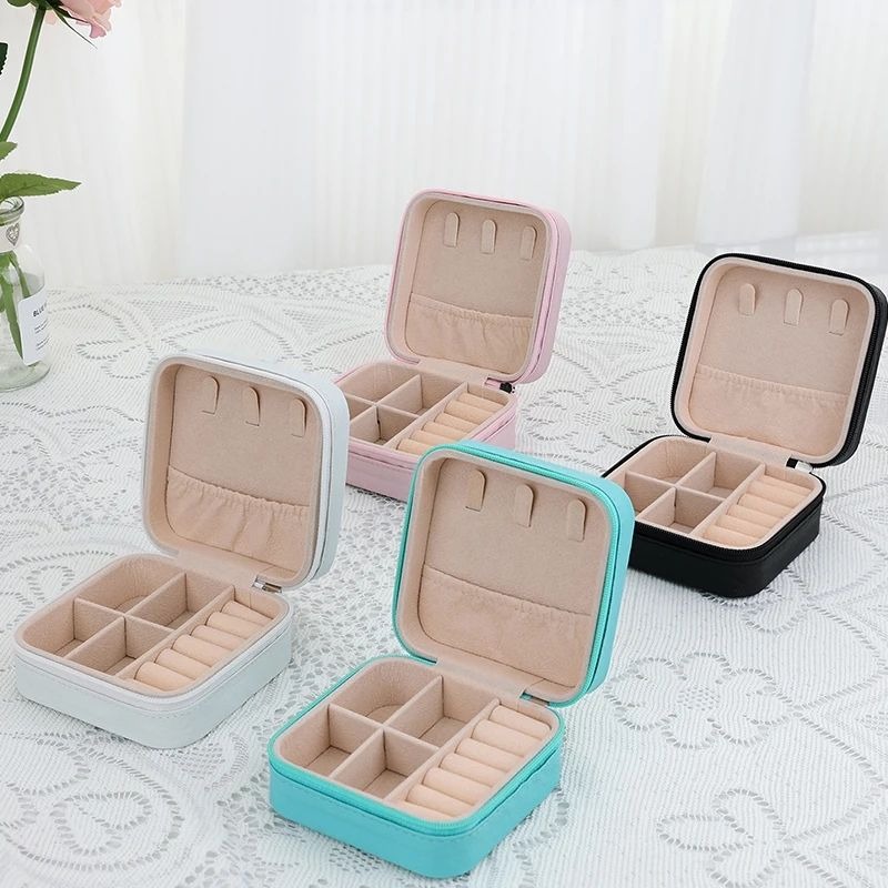 Small Jewellery Box - Mini Travel Jewellery Boxes Case, Portable Faux Leather Jewellery Storage Box Organiser for Women Girls - Image 5