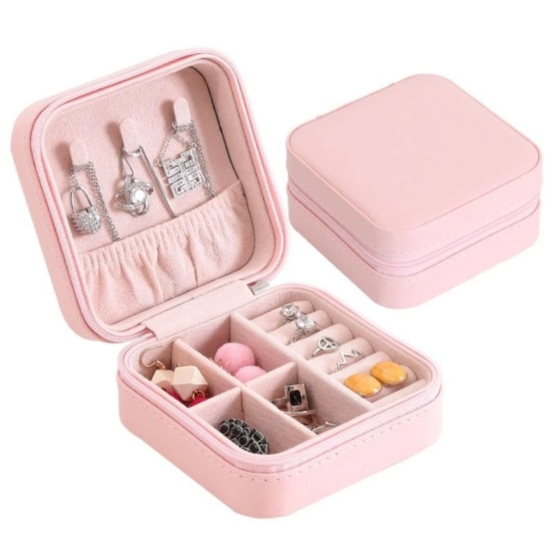 Small Jewellery Box - Mini Travel Jewellery Boxes Case, Portable Faux Leather Jewellery Storage Box Organiser for Women Girls - Image 7