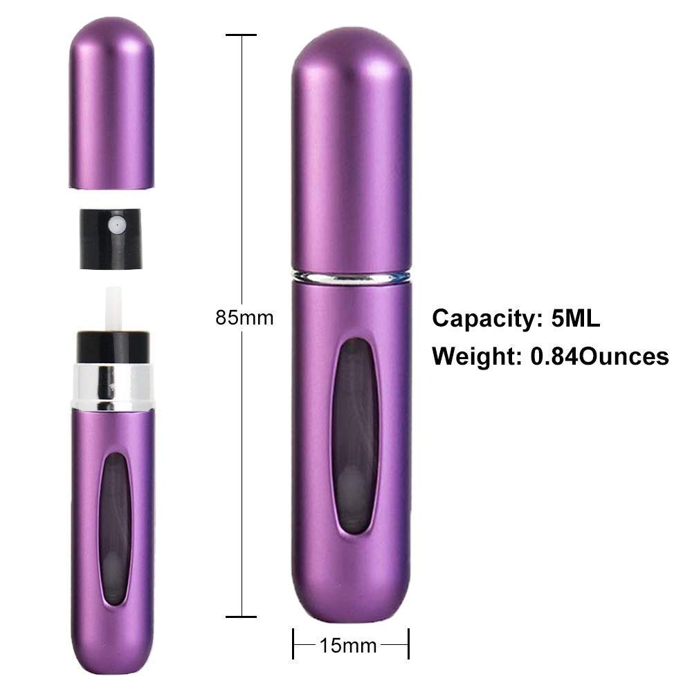 Mini Perfume Refillable Bottle for Travel, Pocket Perfume Bottle, Atomizer Perfume, Spray Scent Pump, 5ml Multicolor - Image 3