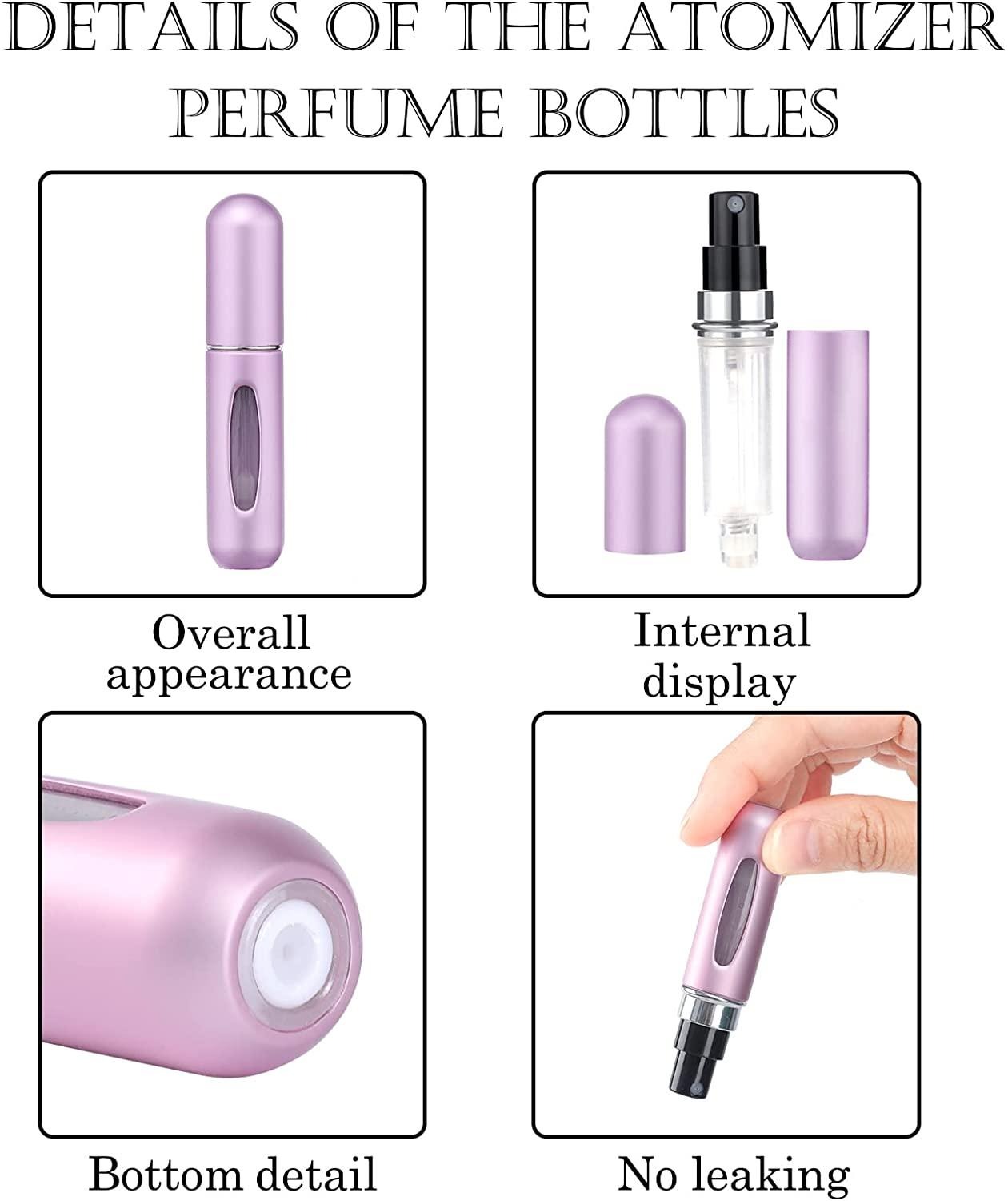 Mini Perfume Refillable Bottle for Travel, Pocket Perfume Bottle, Atomizer Perfume, Spray Scent Pump, 5ml Multicolor - Image 6