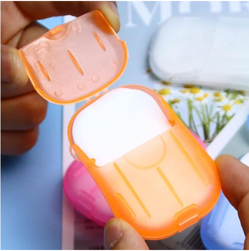 Travel Soap Paper 20pcs Mini Paper Soap Washing Hand Bath Clean Scented Slice Sheets Good for Camping BBQ Hiking Travel or Any Outdoor Activity - Image 4