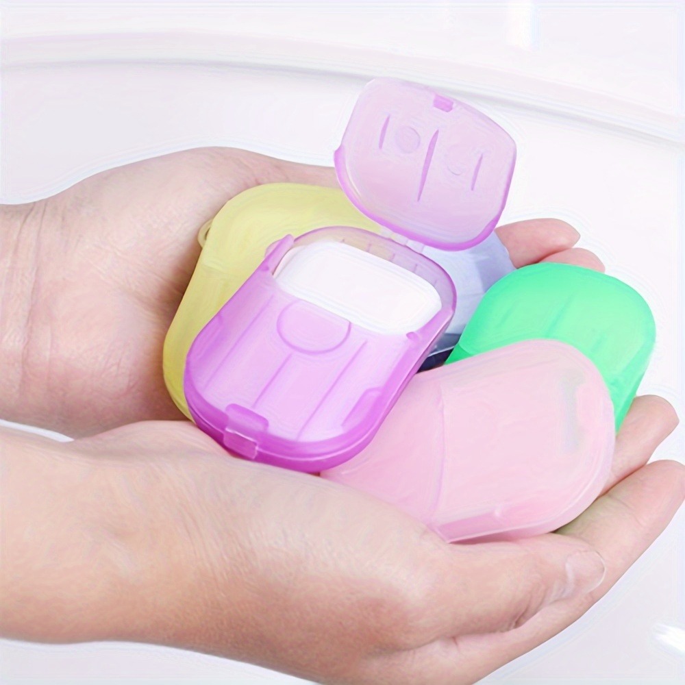 Travel Soap Paper 20pcs Mini Paper Soap Washing Hand Bath Clean Scented Slice Sheets Good for Camping BBQ Hiking Travel or Any Outdoor Activity - Image 7