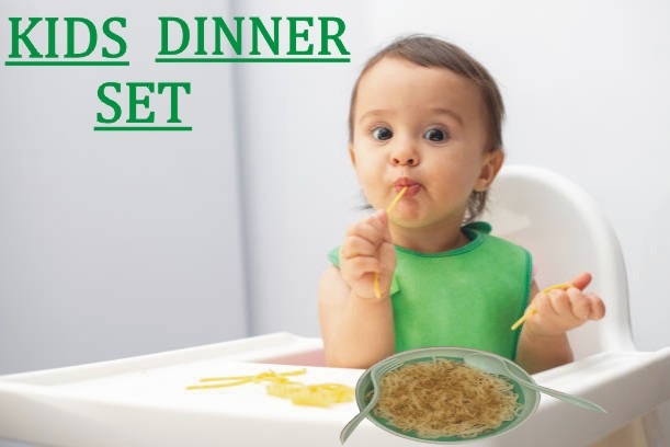 4Pcs Kids Dinner Set Plate Fork Bowl/Cup Set With Spoon - Image 2