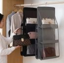 6 Pockets Double-sided Hanging Storage Bags with Hanging Hook / Handbag, Purse, Bags Organizer 1 Pcs